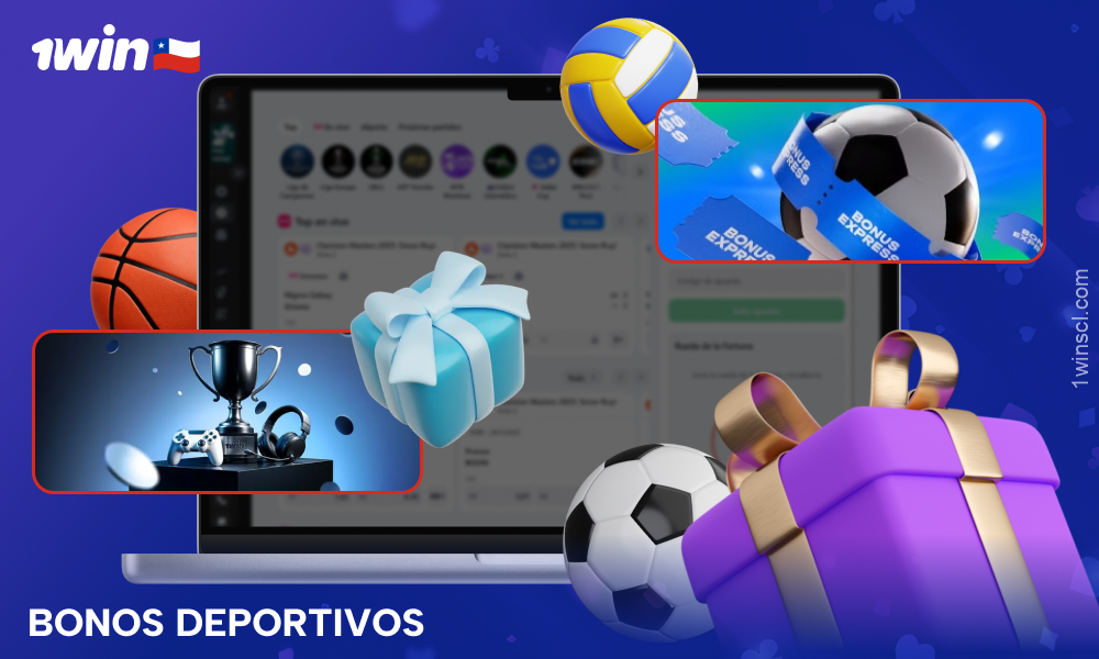Los bonos deportivos en 1win incluyen premios por apuestas exprés y promociones para varios torneos deportivos